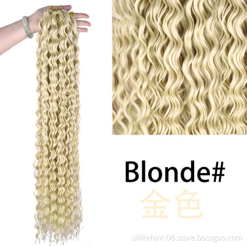 Hot Selling Water Wave Bundles 32 Inches Synthetic Crochet Hair Deep Curly Wave Hair Extensions For Women Brading Hair Bundles